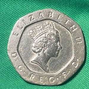 1994 United Kingdom Queen Elizabeth II Kims 20 Pence Coin